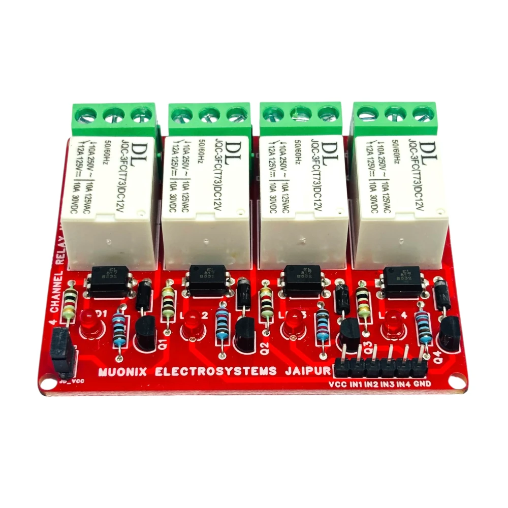 Muonix Relay Module 4ch 12v 10a (RLL00004) view 3